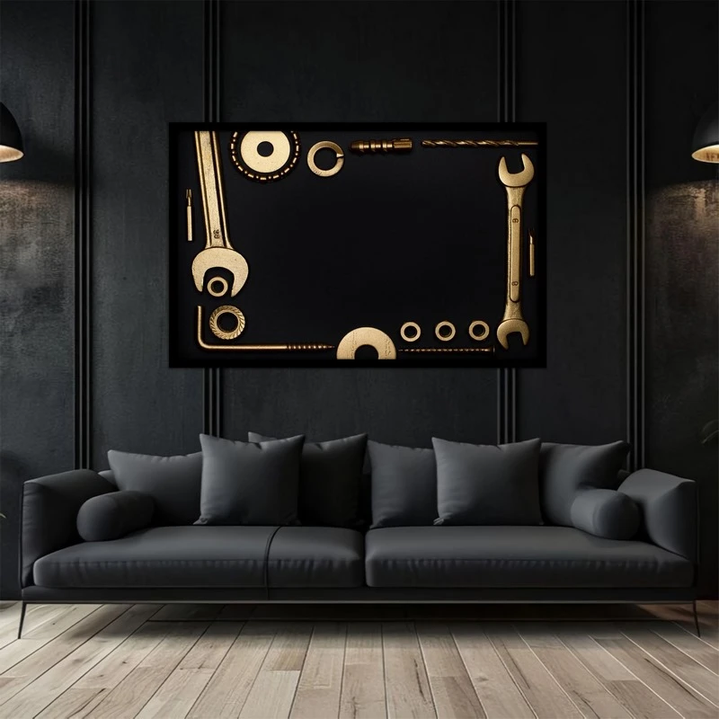 تابلو بکلیت طرح فنی مهندسی ابزار آلات مدل B-bu5129