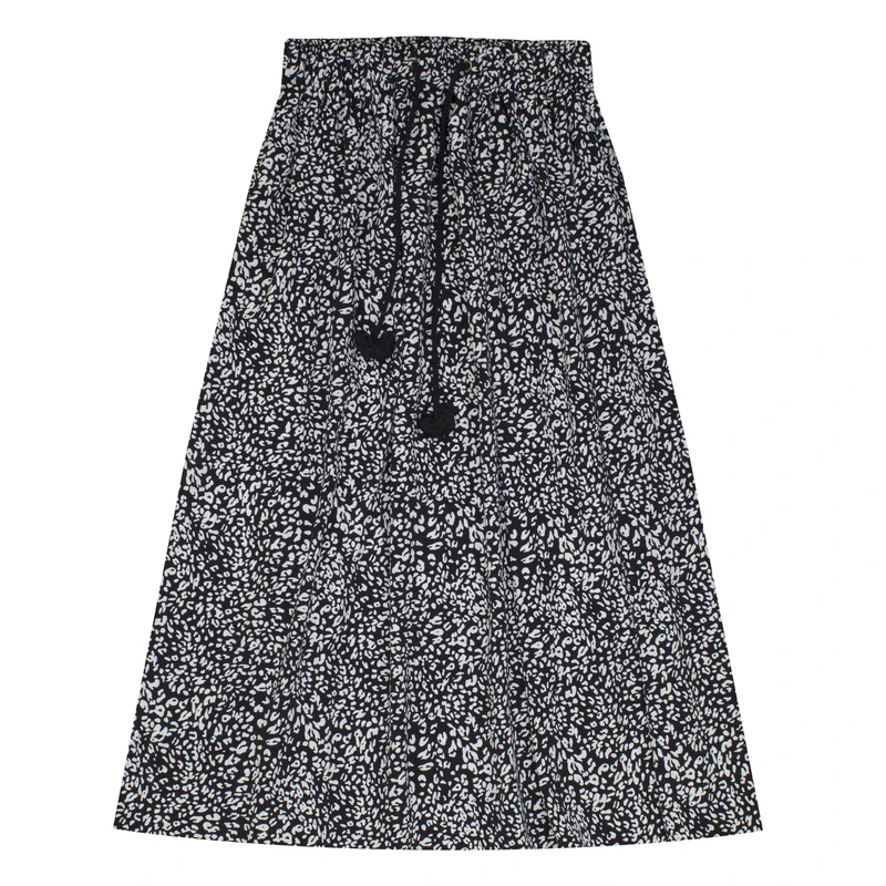 دامن زنانه مدل پرچین طرح پلنگی کد B-W