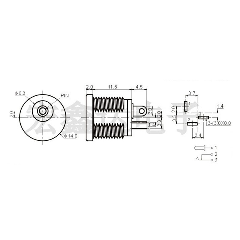 جک آداپتور روپنلی مدل DC-022 بسته 6 عددی