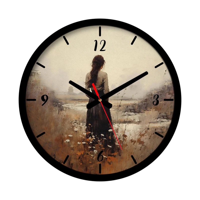 ساعت رومیزی عقربه‌ای راویتا مدل دختری در مزرعه کد 3563