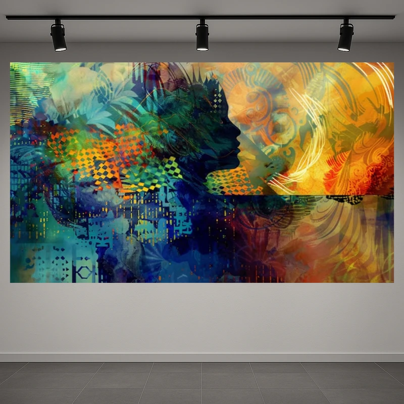 پوستر طرح چهره مدل انتزاعی کد AR3059242