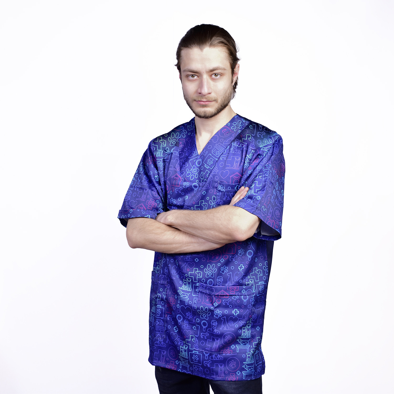 ست کلاه و روپوش پزشکی مردانه تادو مدل SRO21