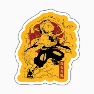 استیکر لپ تاپ و موبایل بووم طرح انیمه Demon Slayer مدل Zenitsu کد PS135