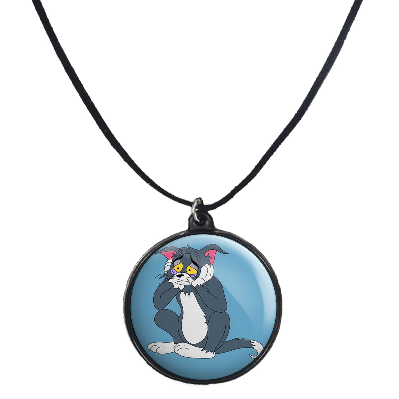 گردنبند پرمانه طرح تام و جری کد pmb.10791 مدل دو طرفه