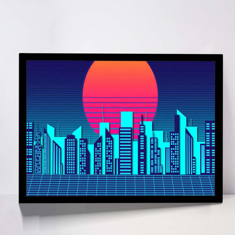 تابلو مدل retro city کد F-15023