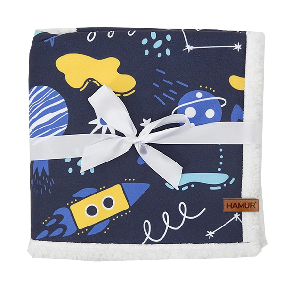 پتو کودک هامور کد 003 طرح فضانورد 80×100 سانتی متر