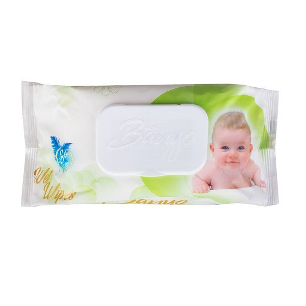 دستمال مرطوب بانیو مدل baby wet wipes بسته 120 عددی