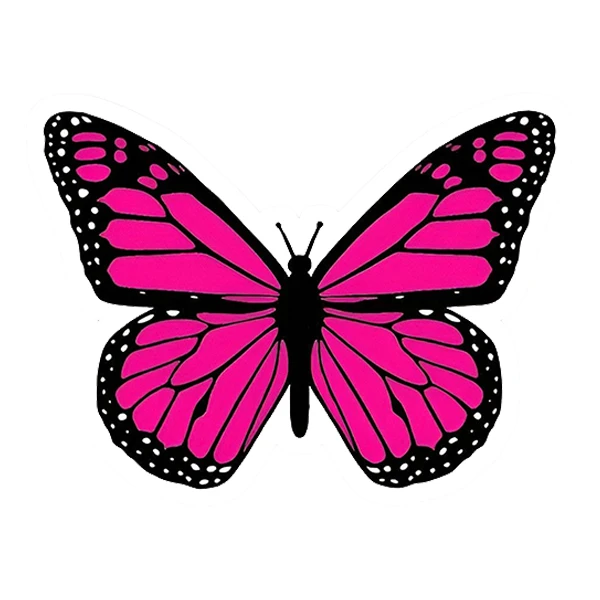 استیکر پارچه و لباس پاد آفرین طرح پروانه کد 4842