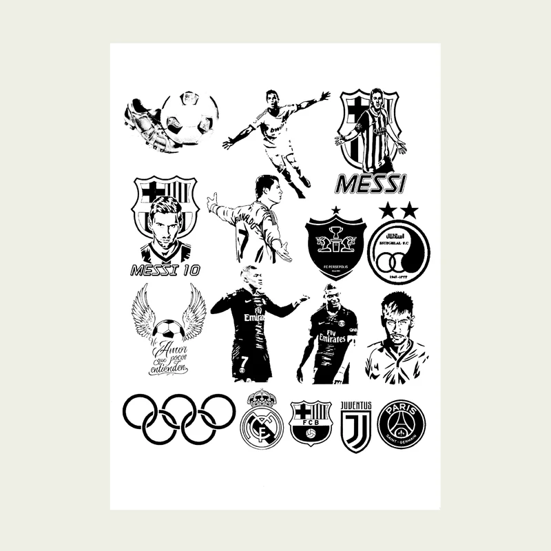 عکس شماره 9 : تتو موقت مدل مردانه مجموعه 400 عددی به همراه اسپری تتو موقت