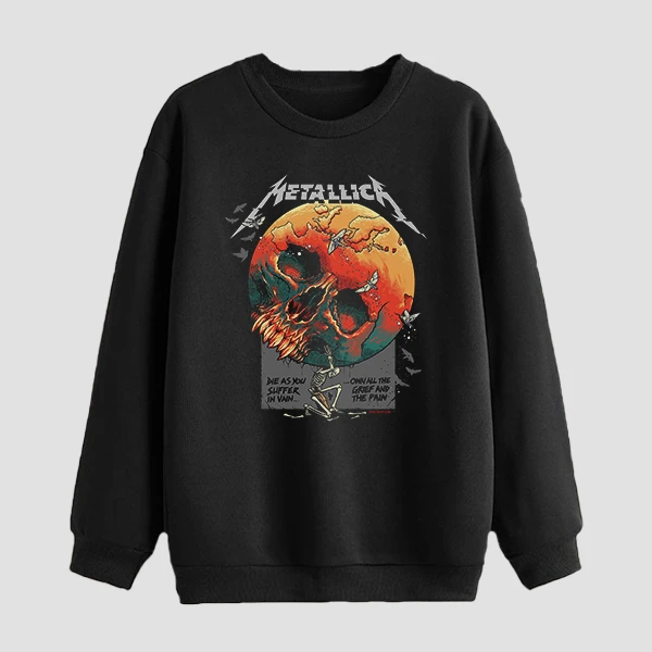 سویشرت مردانه مدل دورس متالیکا کد anm185