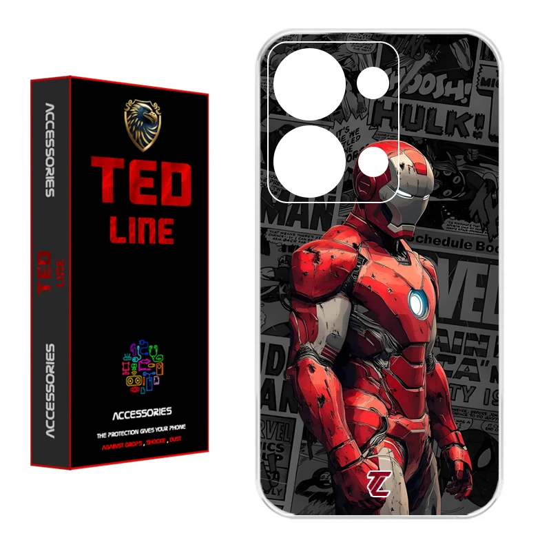 کاور تدلاین طرح آیرون من کد 1161 مناسب برای گوشی موبایل شیائومی Redmi Note 13 Pro 4G / Poco M6 Pro