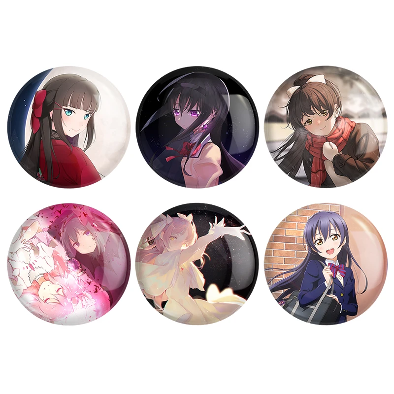 مگنت خندالو طرح انیمه مادوکا مجیکا Madoka Magica کد 1036A مجموعه 6 عددی