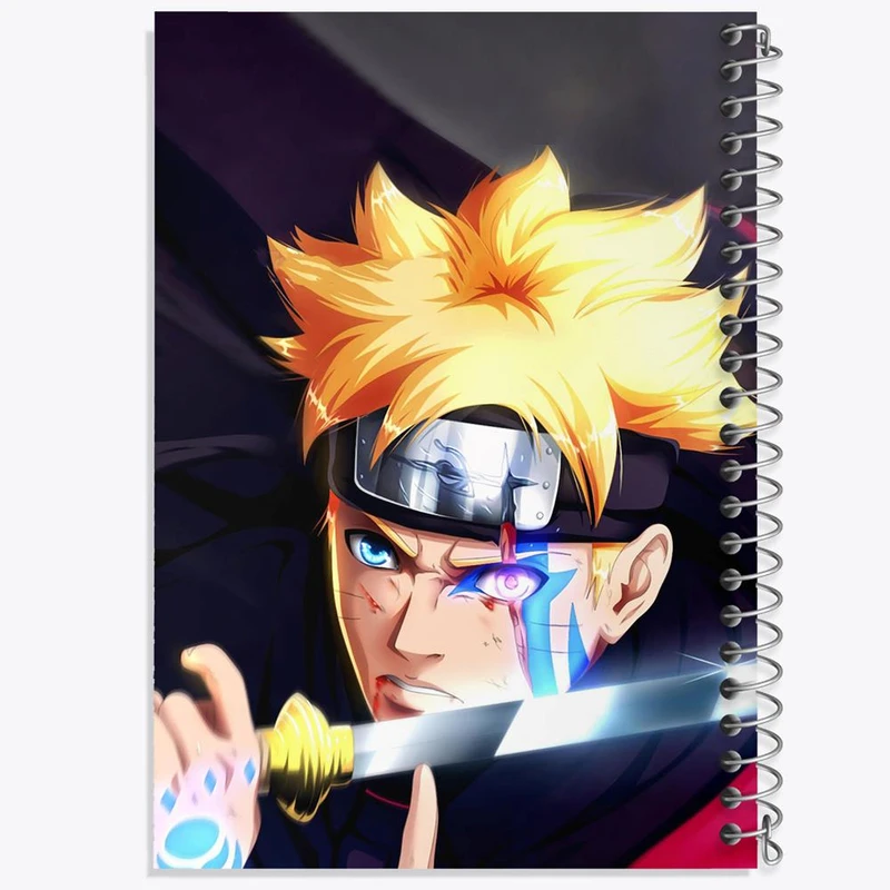 دفتر نقاشی 50 برگ خندالو مدل بوروتو اوزوماکی انیمه بوروتو Boruto کد 15739