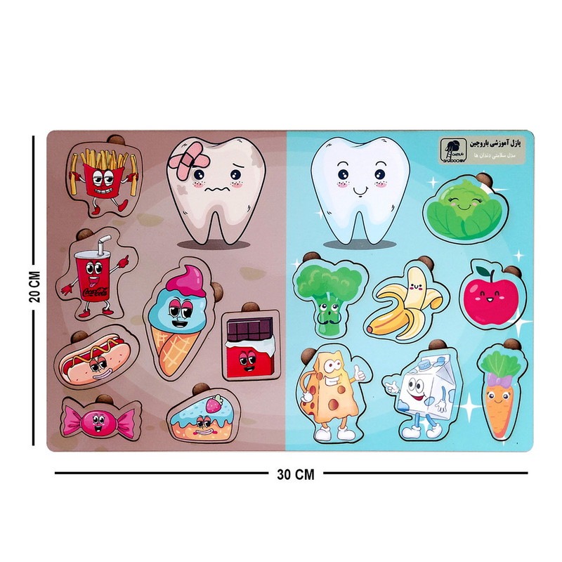 پازل آموزشی باروچین مدل سلامتی دندانها کد p-13