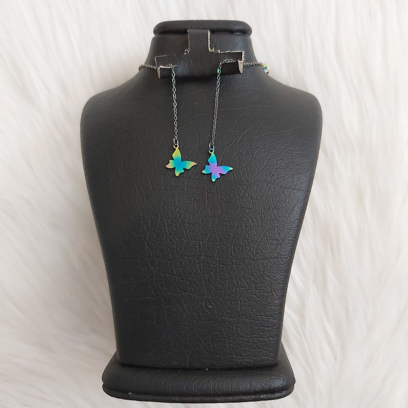 گوشواره زنانه مدل بخیه طرح پروانه کد butf114 گوشواره زنانه مدل بخیه طرح پروانه کد butf114