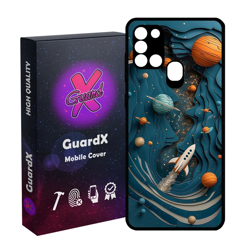 کاور گارد ایکس طرح فضا مدل Glass10750 مناسب برای گوشی موبایل سامسونگ Galaxy A21s