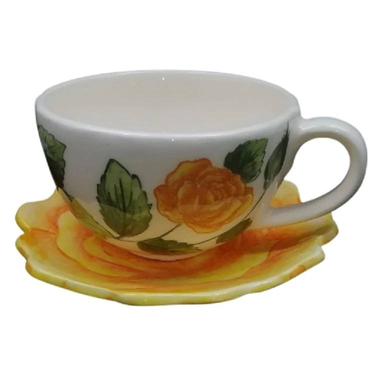 ست فنجان و نعبلکی سرامیکی هیوا مدل رز 2 کد 9180599