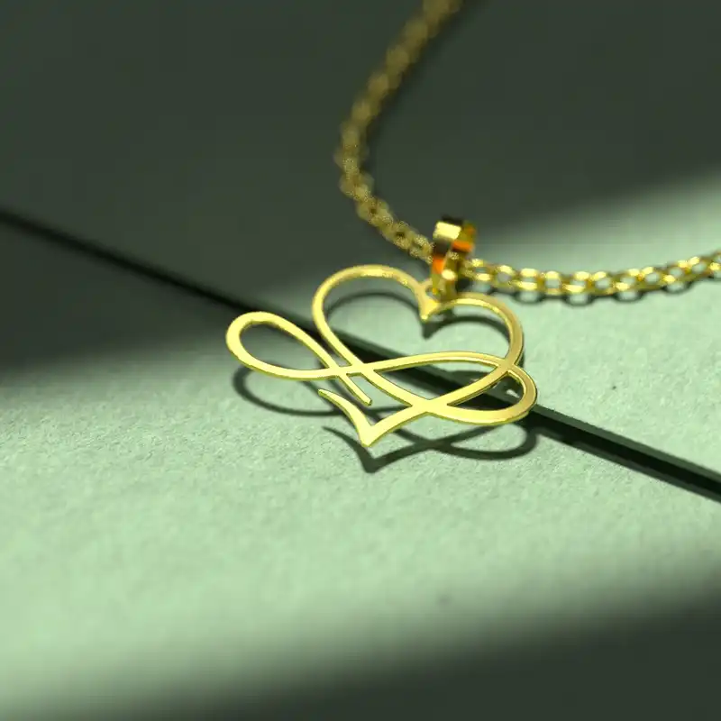 گردنبند طلا 18 عیار زنانه مدوپد مدل  طرح قلب کد E1249