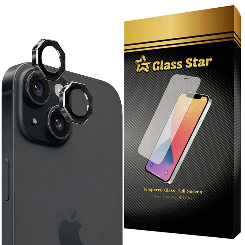 محافظ لنز دوربین شیشه‌ای گلس استار مدل R8ZG مناسب برای گوشی موبایل اپل iPhone 13