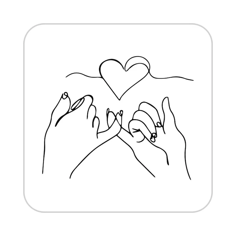 زیر لیوانی کاکتی طرح عاشقانه مدل mp40921