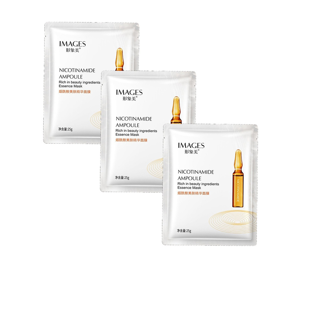 ماسک صورت ایمجز مدل nicotinamide ampoule وزن 25 گرم بسته 3 عددی ماسک صورت ایمجز مدل nicotinamide ampoule وزن 25 گرم بسته 3 عددی