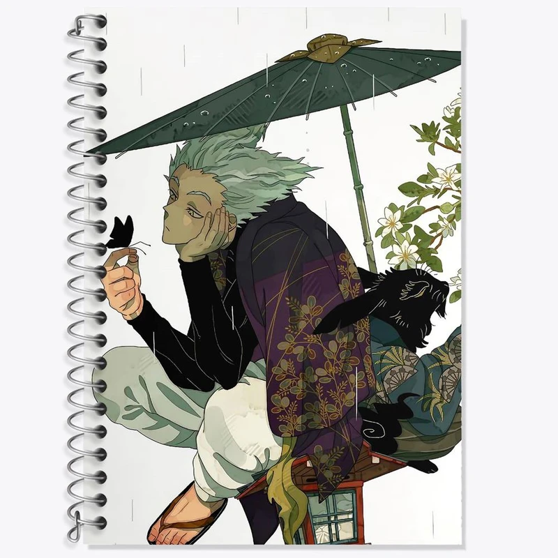 دفتر زبان 50 برگ خندالو مدل دو خط طرح گارو انیمه مرد تک مشتی One Punch Man کد 11353