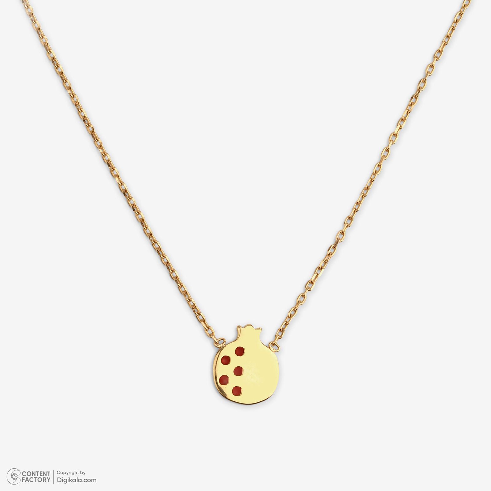 گردنبند طلا 18 عیار زنانه با زنجیر حلقهای (فلامینگو) وی گالری مدل انار کد NA7310 -  - 6