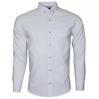 پیراهن آستین بلند مردانه مدل DL52 رنگ سفید