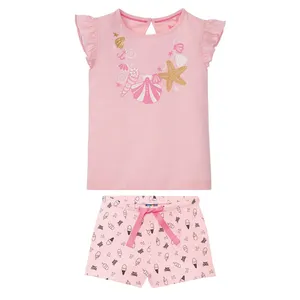 ست تی شرت و شلوارک دخترانه لوپیلو مدل AT188