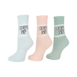 جوراب ورزشی ضد تعریق ساق بلند زنانه مدل sh3 بسته 3 عددی 