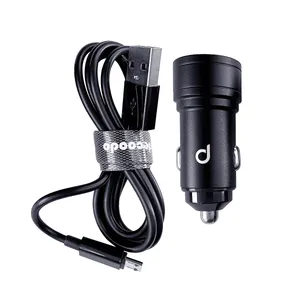شارژر فندکی خودرو 2.4 وات 2 پورت دکودو مدل DCG-002 به همراه کابل  MICRO-USB