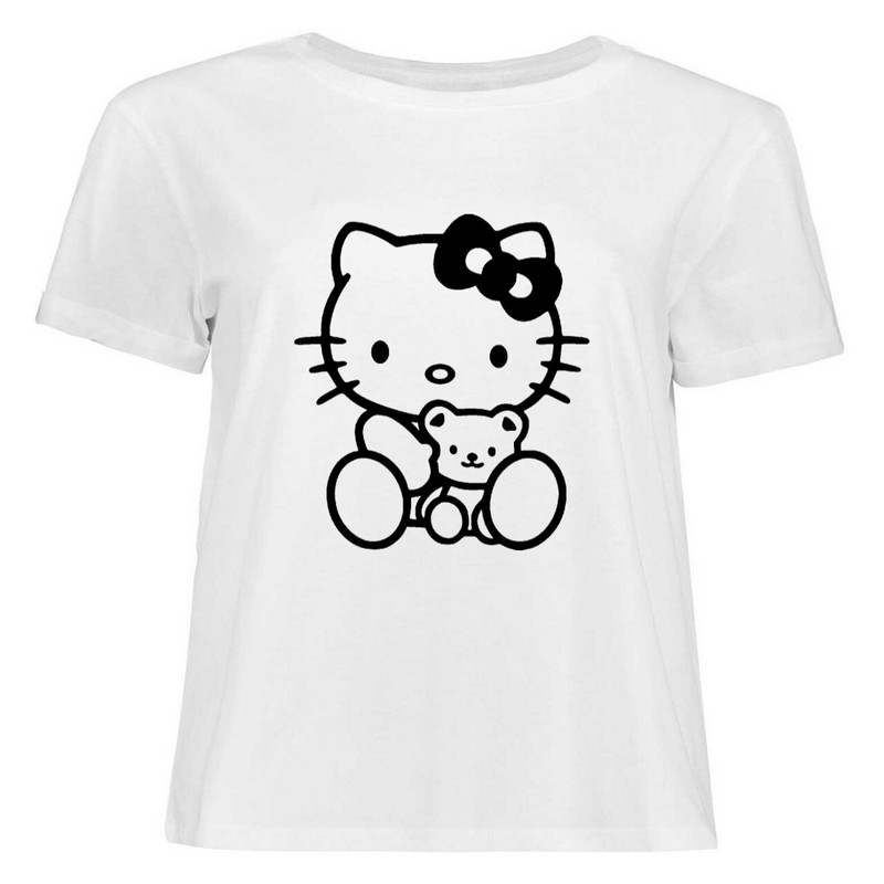 تیشرت آستین کوتاه زنانه مدل 22 رنگ سفید