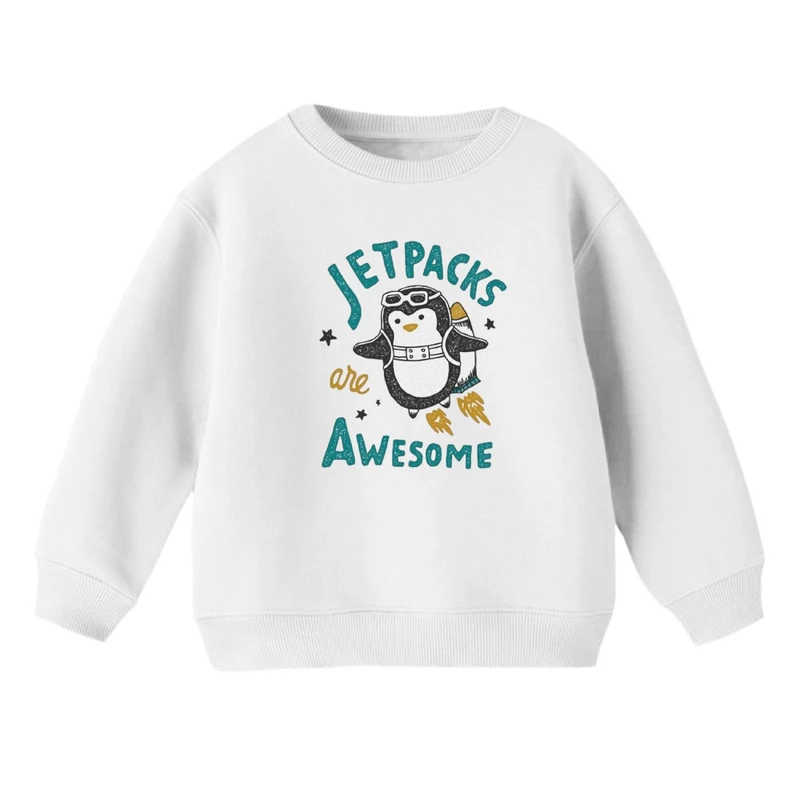 سویشرت بچگانه مدل پنگوئن و موشک 