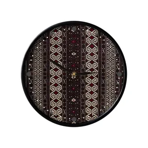 ساعت دیواری مدوپد طرح فرش ترکمن محرمات مدل C-balouch25