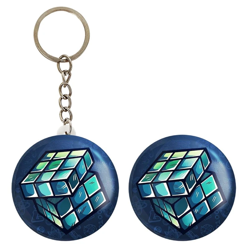 پیکسل خندالو مدل مکعب روبیک کد 27811 به همراه جاکلیدی