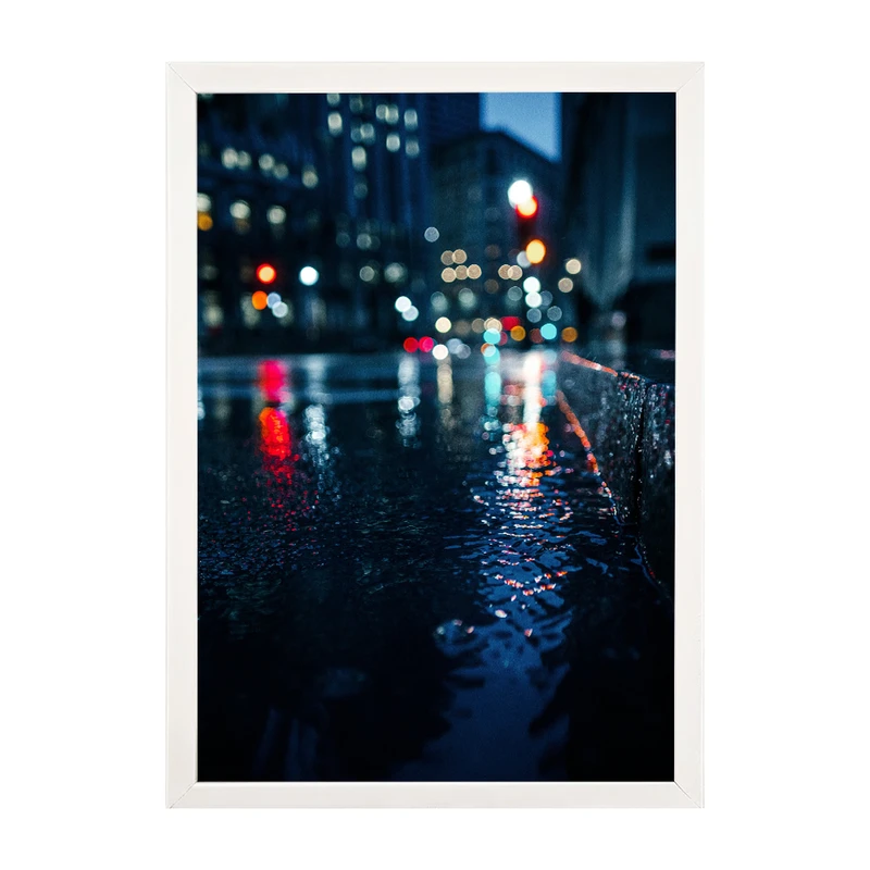 تابلو مدل دیواری طرح شهر بارانی کد EA-1149