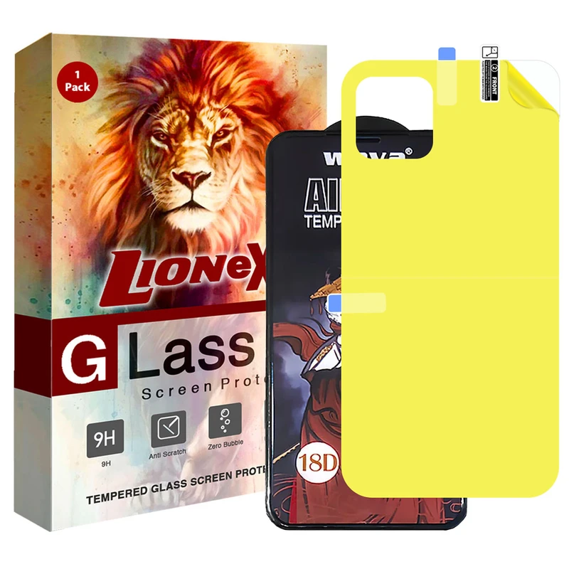 محافظ صفحه نمایش لایونکس مدل 2AIRN مناسب برای گوشی موبایل اپل iPhone 11 Pro به همراه محافظ پشت گوشی