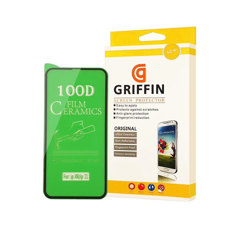 محافظ صفحه نمایش سرامیکی گریفین مدل FLCRG GN mo مناسب برای گوشی موبایل اپل iPhone XR