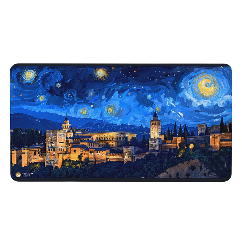 ماوس پد هومرو مدل MX2657 طرح نقاشی شب پرستاره ونگوگ