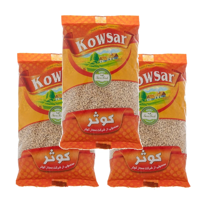 جو پوست کنده کوثر - 900 گرم بسته 3 عددی