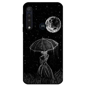 Megafone Girl and Moon 1369 Cover For Motorola Moto One Macro / Moto G8 Play