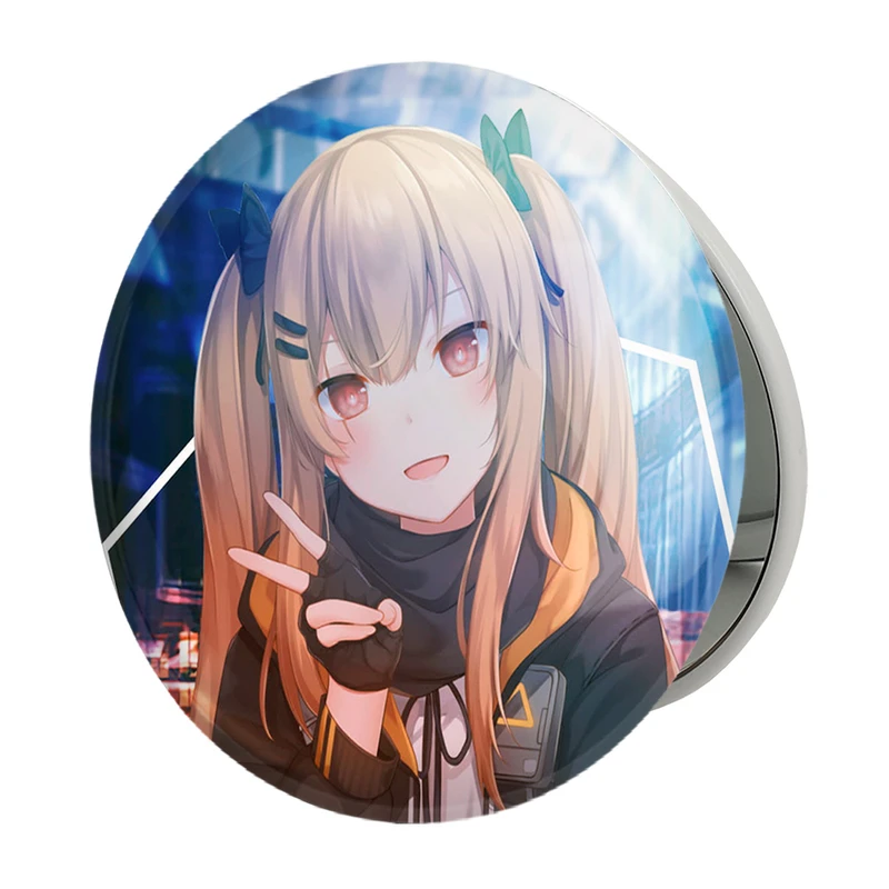 آینه جیبی خندالو طرح دختر انیمه ای مدل تاشو کد 18046 