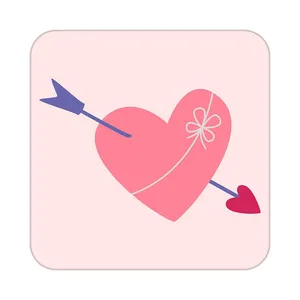 زیر لیوانی کاکتی طرح عاشقانه مدل mp39743