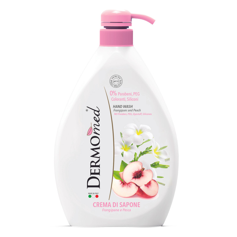 صابون مایع درمومد مدل هلو و گل یاسمن حجم 1000 میلی لیتر