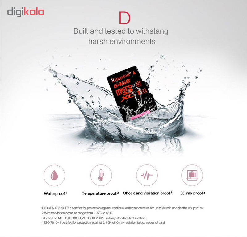 کارت حافظه microSDXC کینگستون کلاس 10 استاندارد UHS-I U3 سرعت 90MBps ظرفیت 32 گیگابایت به همراه آداپتور SD