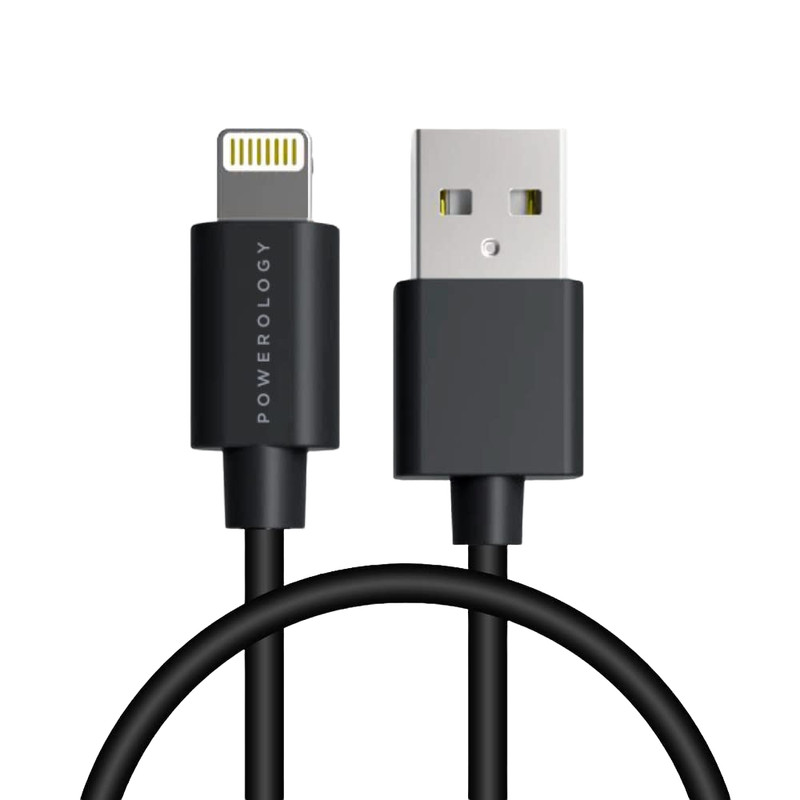 کابل تبدیل USB به لایتنینگ پاورولوجی مدل P12BL طول 1.2 متر