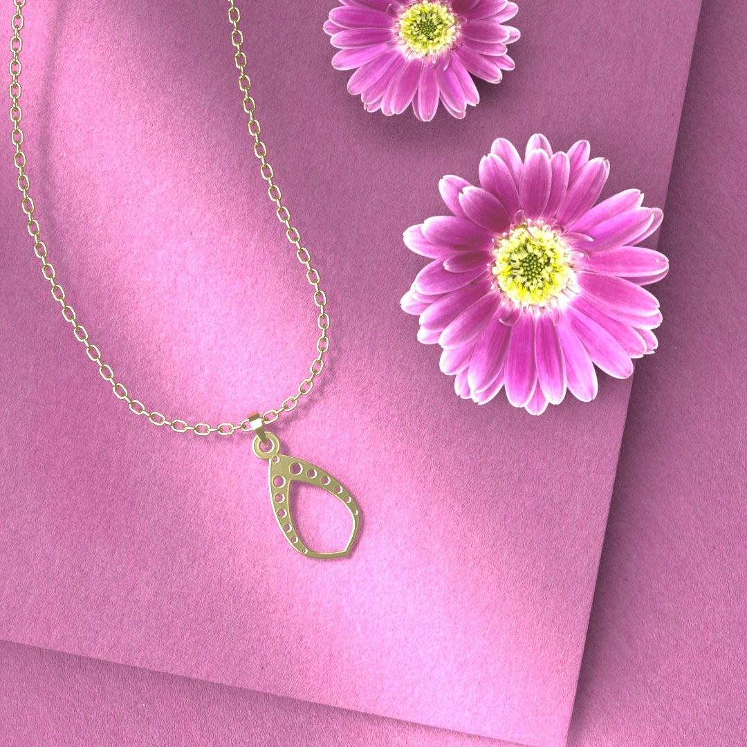 گردنبند طلا 18 عیار زنانه مدوپد مدل هندسی کد OO2-1-1150 -  - 6