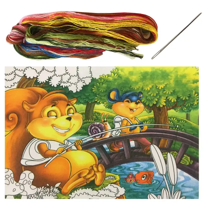 بسته گلدوزی مدل سنجاب کد 50 مجموعه 3 عددی