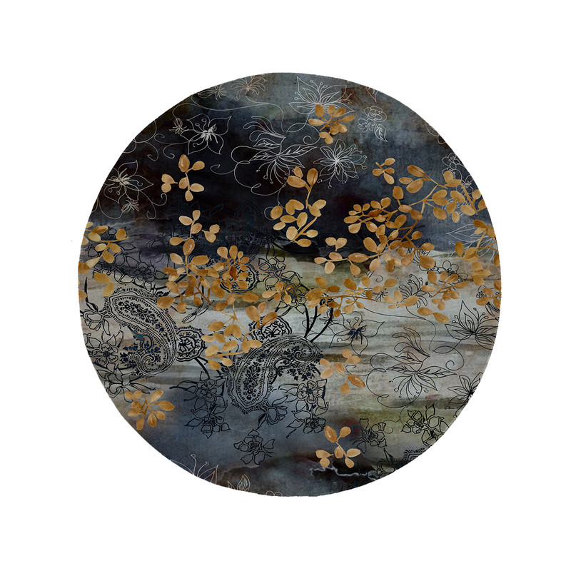 پادری مدل دایره طرح جقه کد 5905 سایز 90 × 90 سانتی متر 