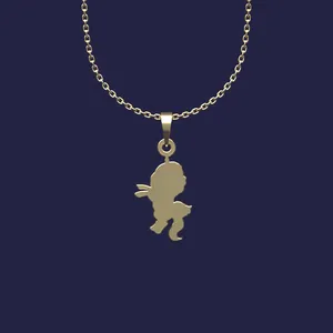 گردنبند طلا 18 عیار زنانه مدوپد مدل آدمک کد Z2-1-1004